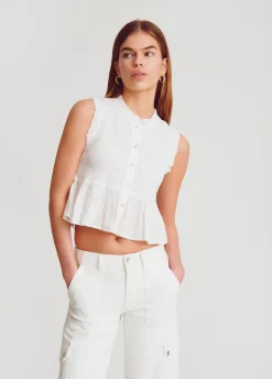 Blusa Cfranzido Smock Sem Mangas