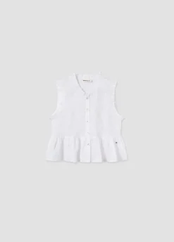 Blusa Cfranzido Smock Sem Mangas