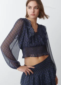 Blusa Cruzada Folhos
