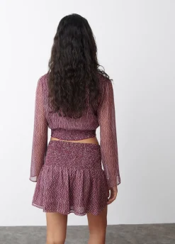 Blusa Mangas Volume Lace Up
