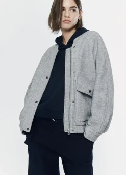 Bomber Bolsos Dianteiros Com La