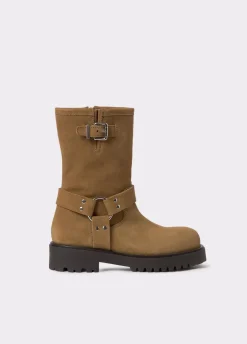 Bota Biker Fivela Pele