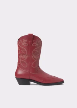 Bota Cowboy Com Pesponto Em Contraste