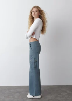 Calças Culottes Cargo