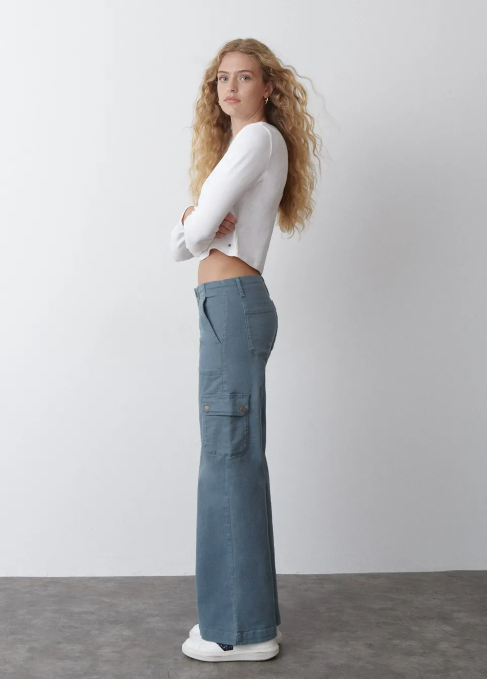 Calças Culottes Cargo