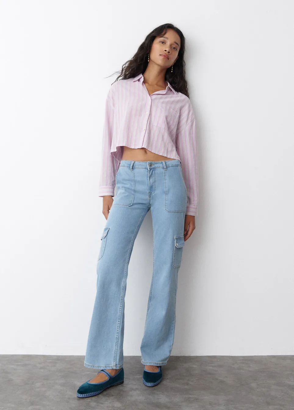 Camisa Riscas Cropped
