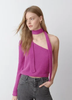 Camisola Assimetrica Pelo Cachecol