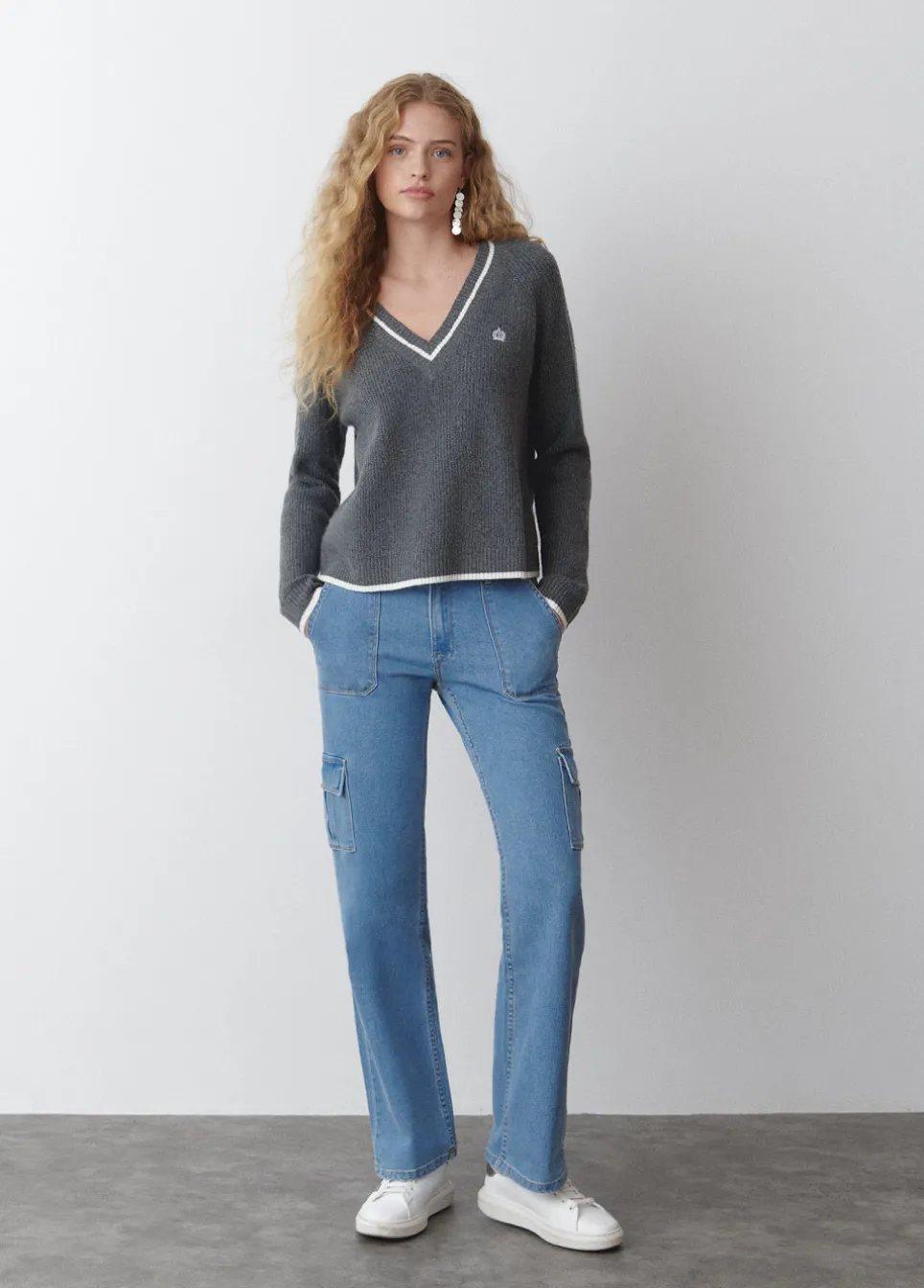 Camisola Bico Bordado