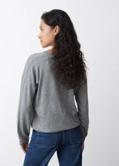 Camisola Com Cordas De Malha Fina