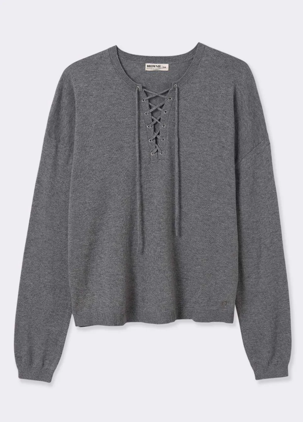 Camisola Com Cordas De Malha Fina