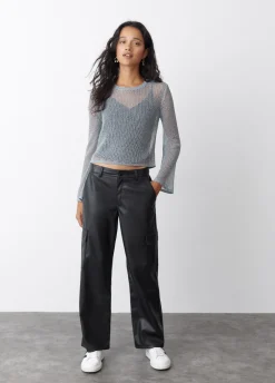Camisola Com Rendilhado Metalizada
