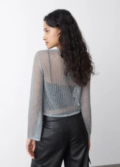 Camisola Com Rendilhado Metalizada