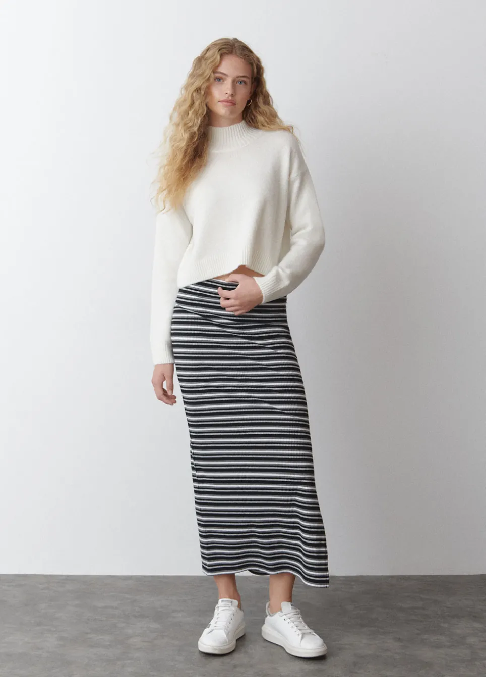 Camisola Gola Alta Cropped