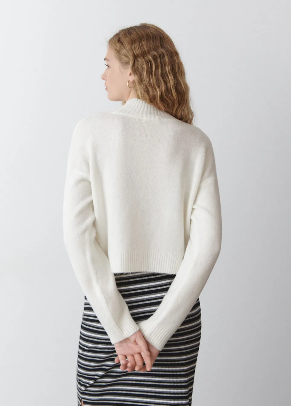 Camisola Gola Alta Cropped