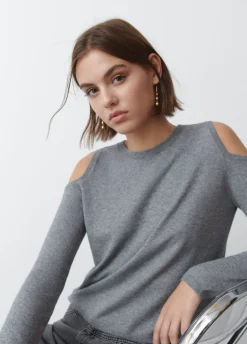 Camisola Ombros Abertos Malha