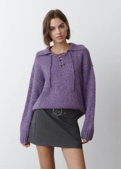 Camisola Pescoco Polo Cordas