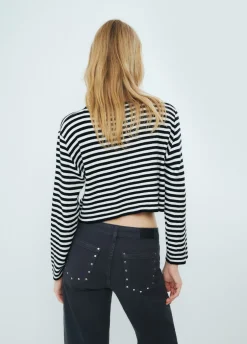 Camisola Riscas Cropped