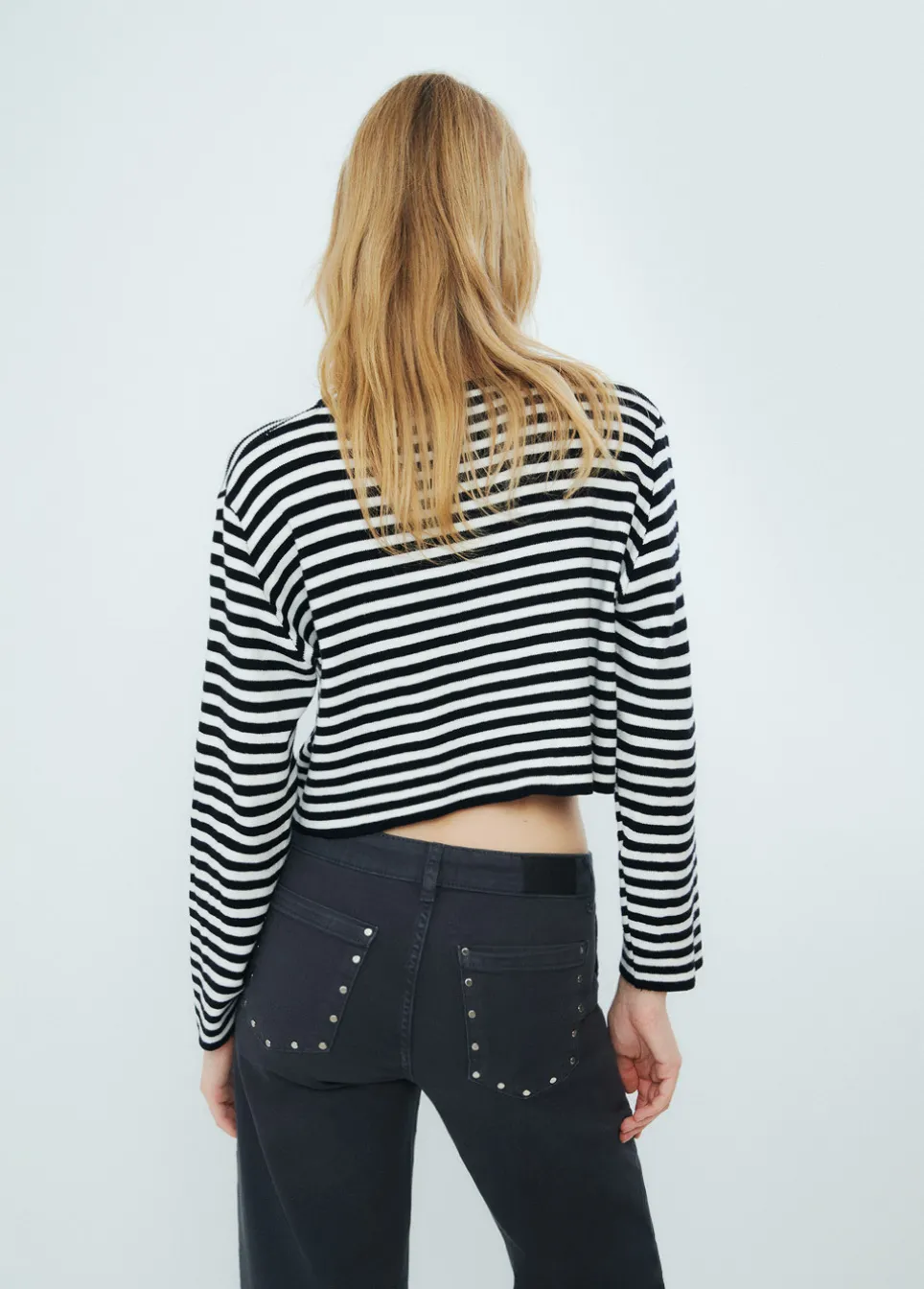 Camisola Riscas Cropped