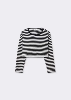 Camisola Riscas Cropped