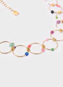 Colar Choker Argolas Pedras