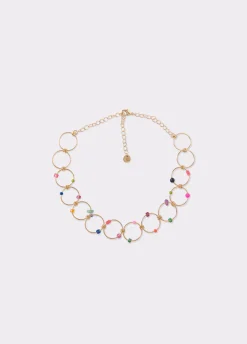 Colar Choker Argolas Pedras