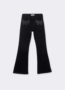 Jeans Boca De Sino Tachas