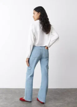 Jeans Cargo De Corte Reto