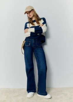 Jeans Culottes Tachas
