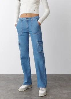 Jeans Retas Cargo