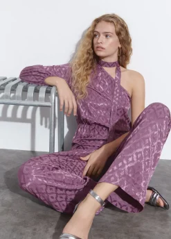 Macacao Assimetrico Jacquard
