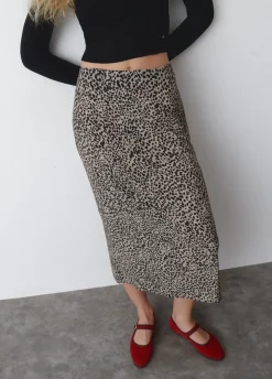 Saia Midi Com Mancha Animal