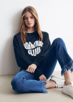 Sweatshirt Brownie Coracao Glitter