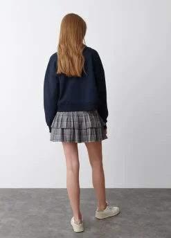 Sweatshirt Com Fecho-Eclair E Bordado