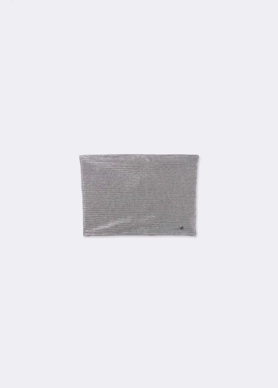 Top Bandeau Em Tecido Prateado