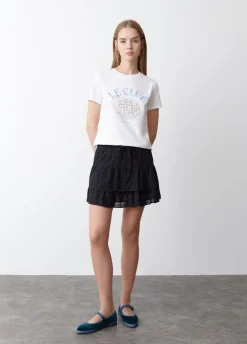 T-Shirt Com Escudo De Manga Curta