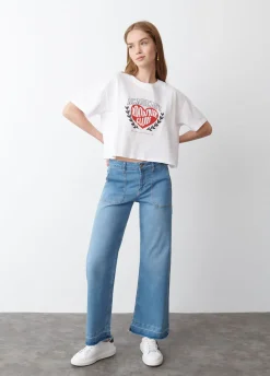 T-Shirt Com Estampado De Coracao