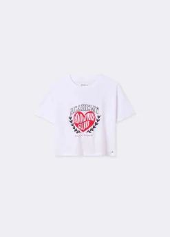 T-Shirt Com Estampado De Coracao
