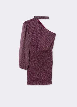 Vestido Assimetrico Com Colar Choker