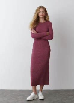 Vestido Canelado Decote Costas