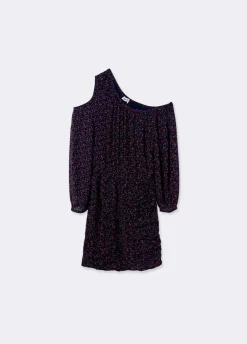 Vestido Com Cut Out No Ombro Estampado