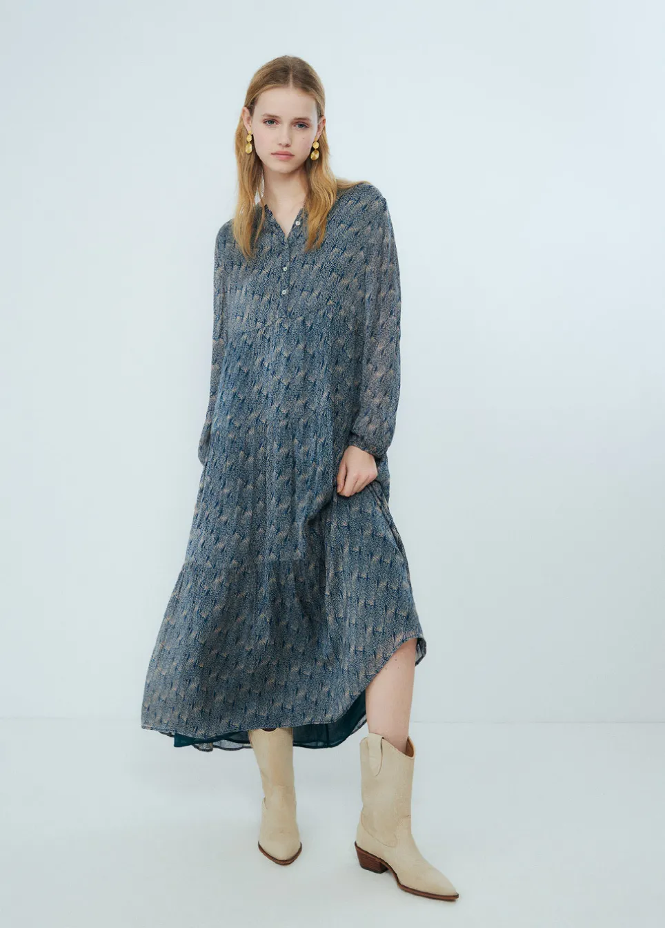 Vestido Comprido Estampado
