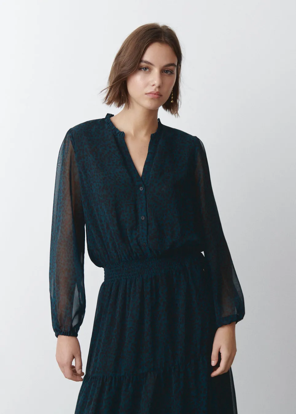 Vestido Comprido Mancha Animal