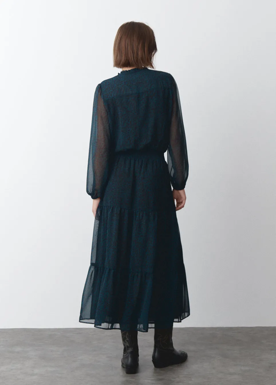 Vestido Comprido Mancha Animal
