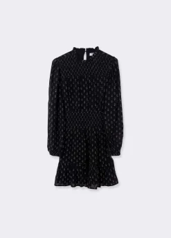 Vestido Efeito De Caucho Dobby