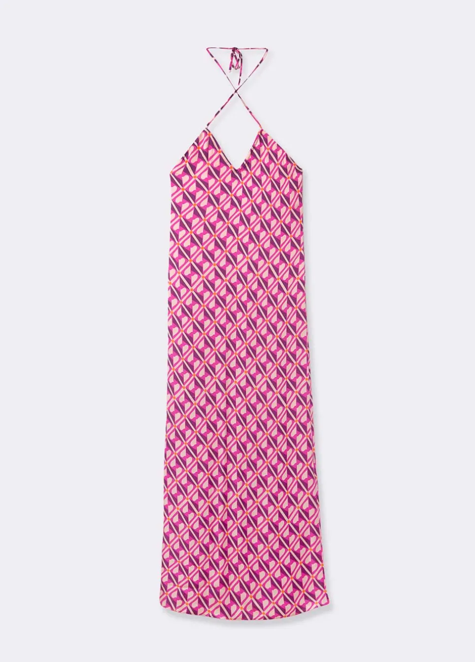 Vestido Halter Estampado Pop