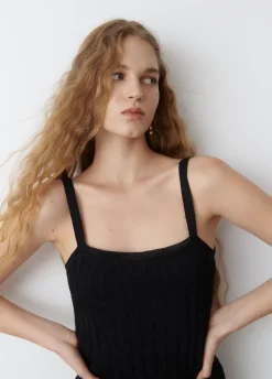 Vestido Malha Gola Quadrada