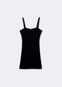 Vestido Malha Gola Quadrada