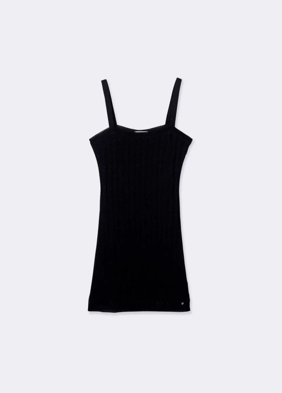 Vestido Malha Gola Quadrada