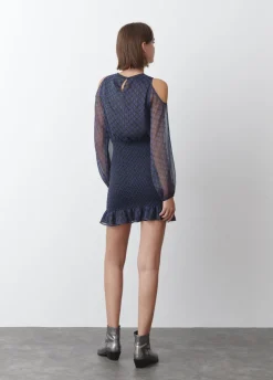Vestido Ombros Cut Out Saia Smock